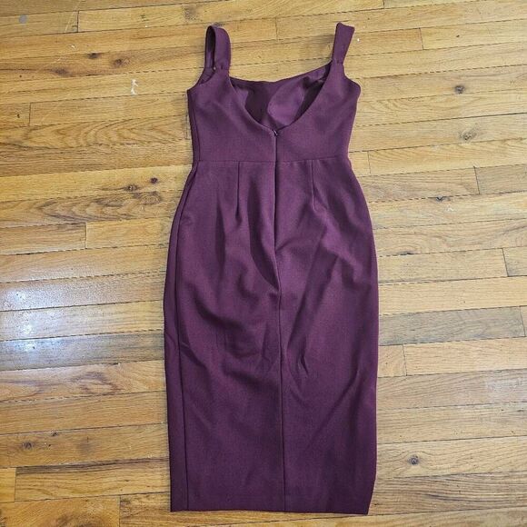 BHLDN Burgundy Midi Dress - Picture 7 of 8